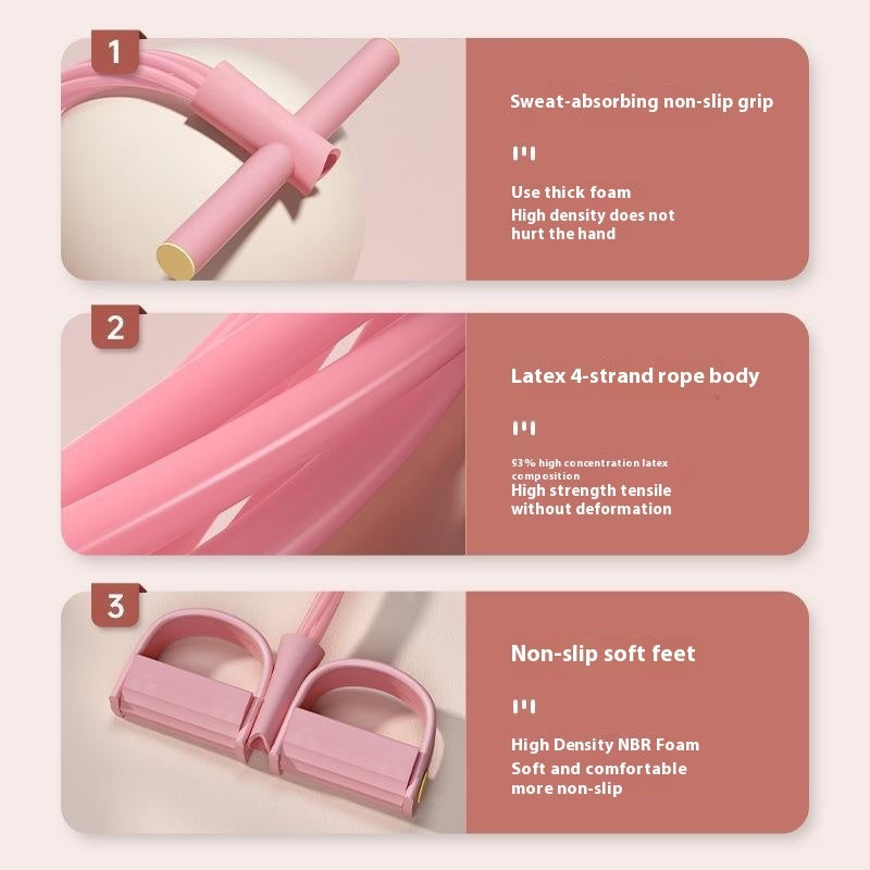 Household Waist Slimming Belly Arm-slimming Pedal Pulling Rope Sit-ups Auxiliary Pedal Tension Device